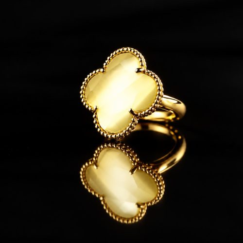 model Fiori ring zilver verguld parelmoer
