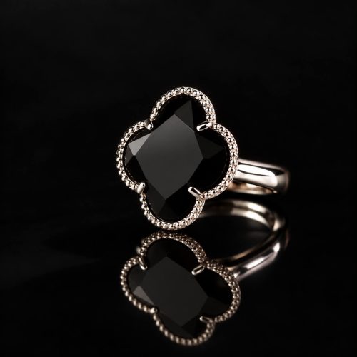 model Fiori ring in zilver zwart