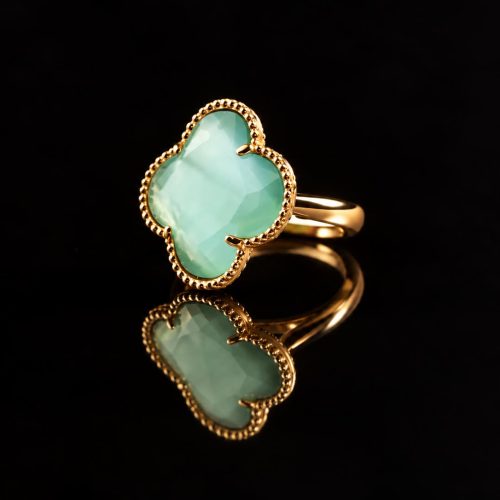 model Fiori ring in zilver roos verguld turkoois