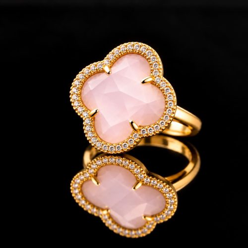 model Fiori gezet ring zilver verguld roos
