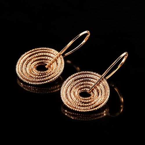model Capri oorringen in zilver roze verguld model