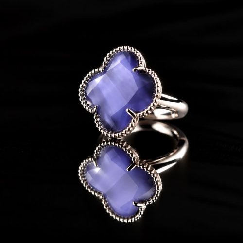 model Fiori ring in zilver paars