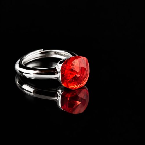 Ring in zilver model pomellato oranje steen