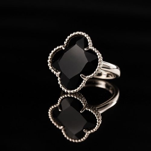 model Fiori ring in zilver zwart
