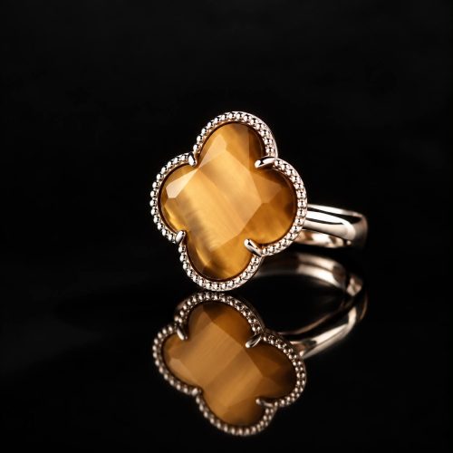 model Fiori ring in zilver bruin