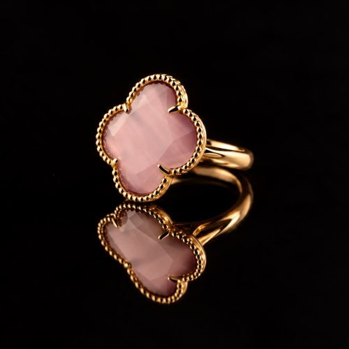 model Fiori ring in zilver roos verguld lichtroos