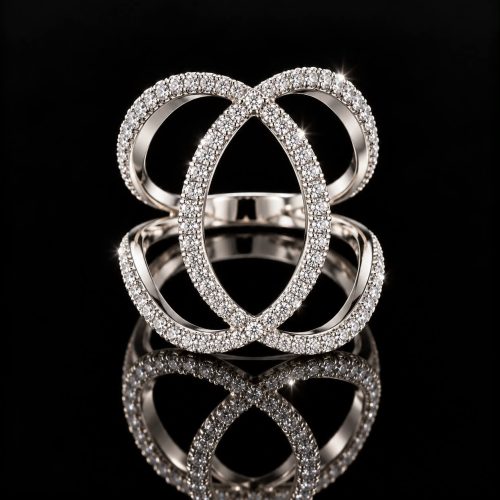 ring in zilver model diana gezet met cubic zirconia