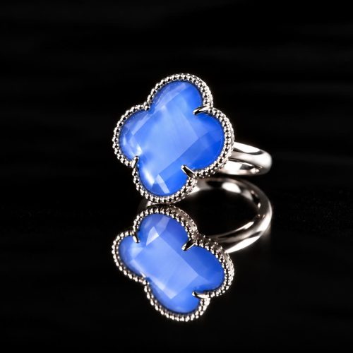 model Fiori ring in zilver jeansblauw