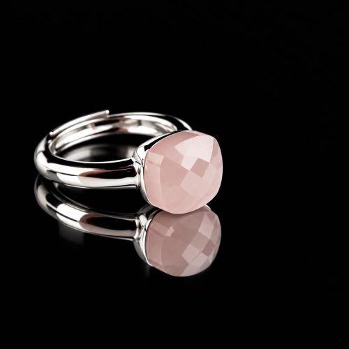 Ring in zilver model pomellato roze steen